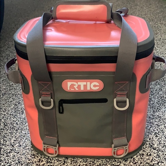 rtic pink soft cooler